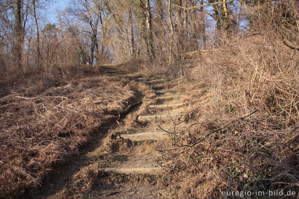 Detailansicht von Wanderweg auf dem Schaelsberg zur Einsiedelei, Geultal bei Oud-Valkenburg