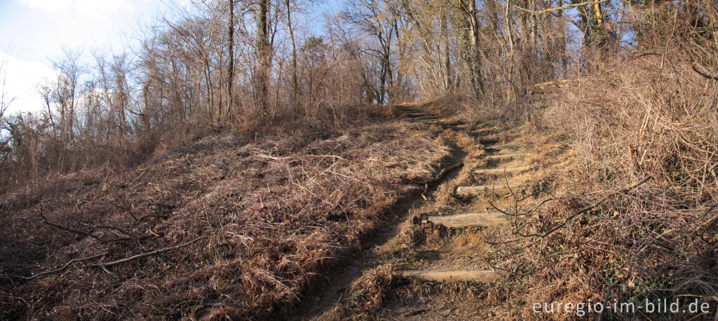 Detailansicht von Wanderweg auf dem Schaelsberg zur Einsiedelei, Geultal bei Oud-Valkenburg