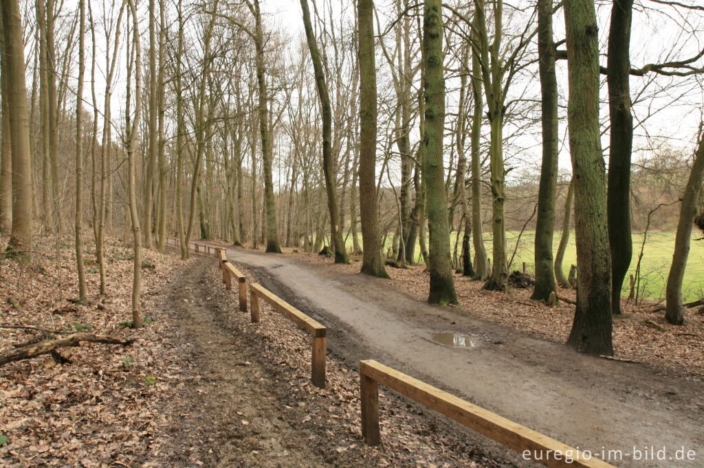 Detailansicht von Wanderweg und Reitweg im Wurmtal