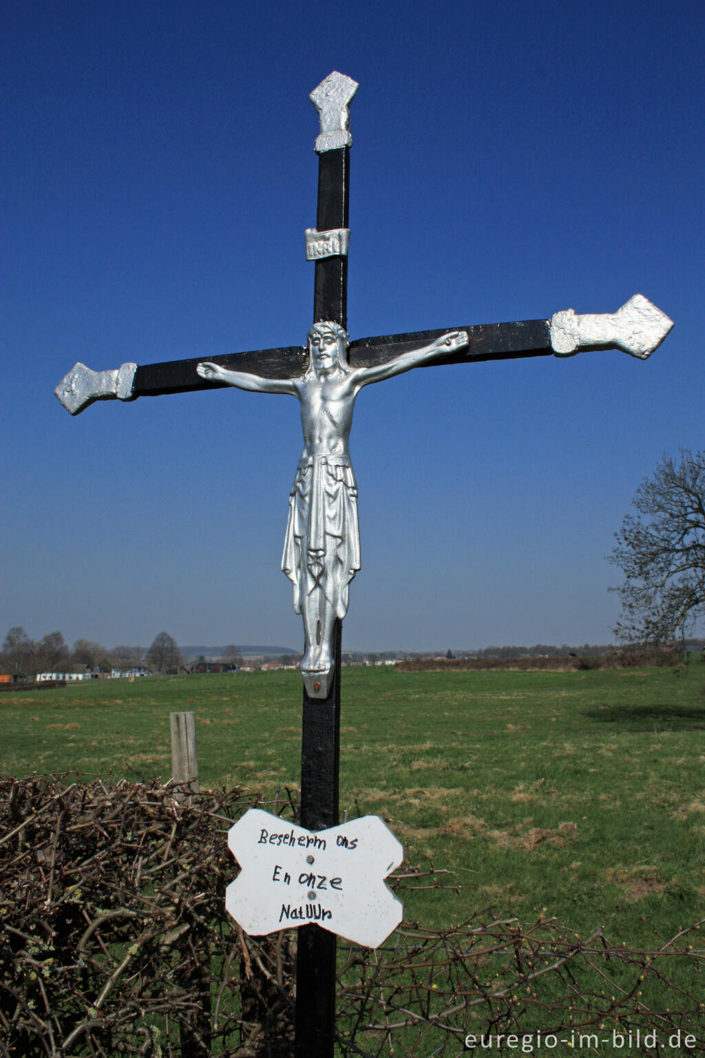 Detailansicht von Wegekreuz an der Via Gulia zwischen Epen und Mechelen, Göhltal, NL