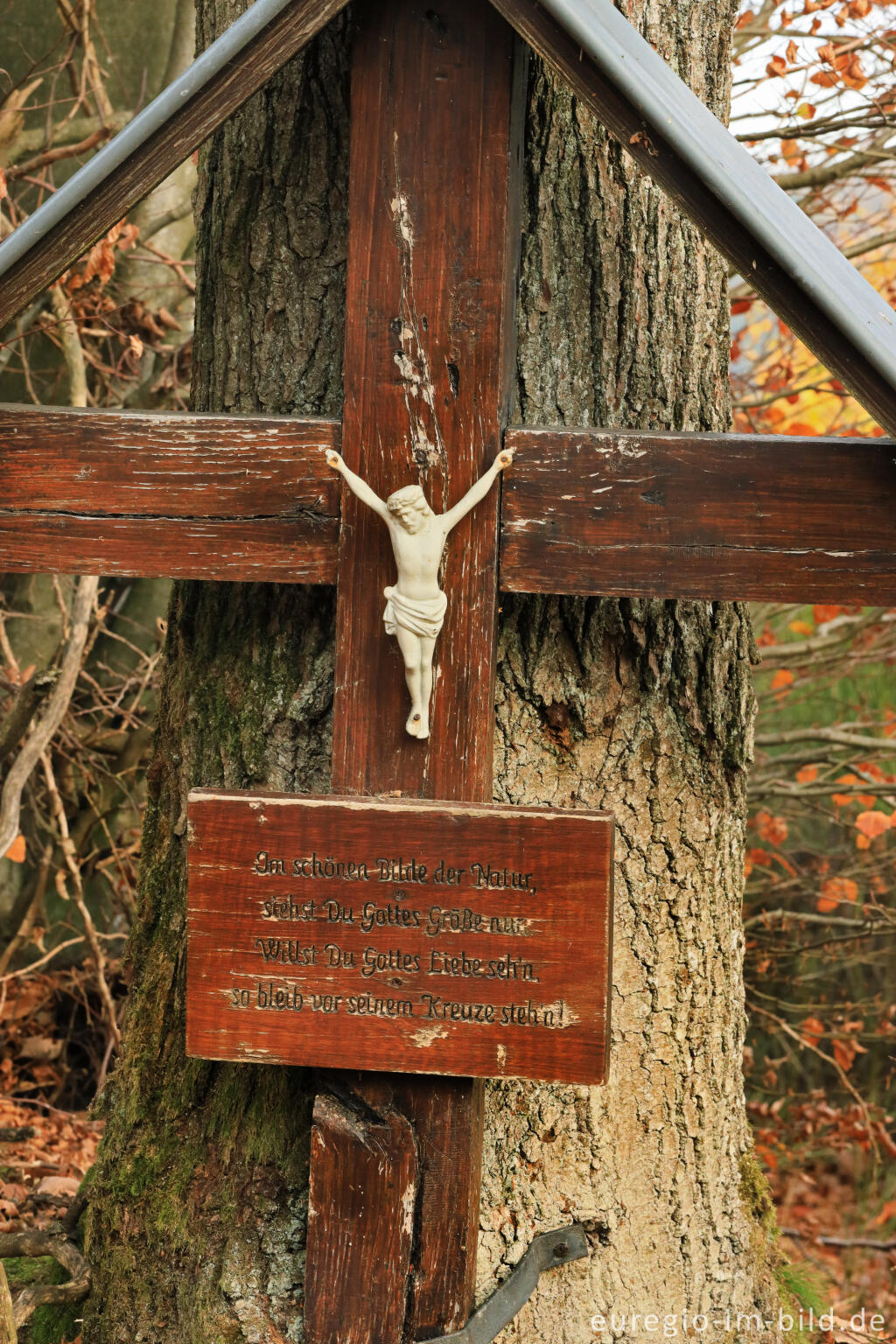 Detailansicht von Wegekreuz bei Erkensruhr