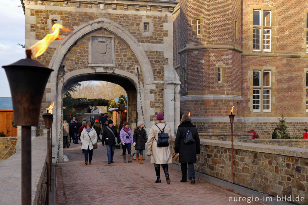 Detailansicht von Weihnachtsmarkt auf Schloss Merode