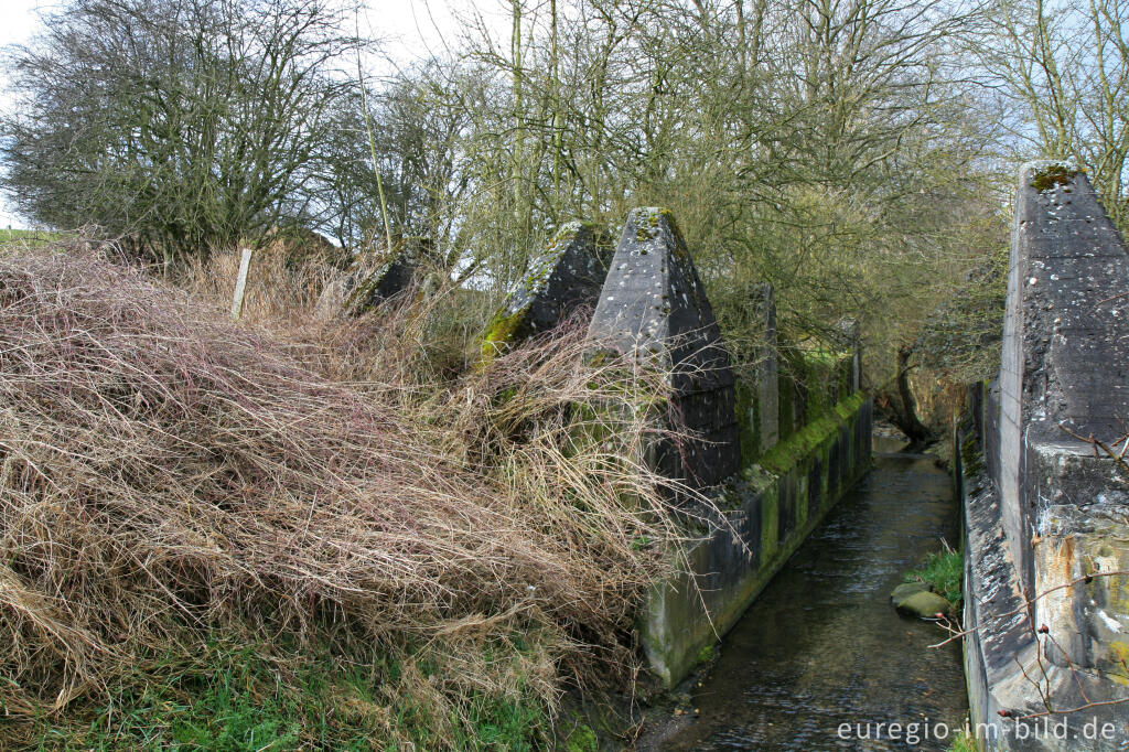 Detailansicht von Westwall bei Herzogenrath-Bank mit Amstelbach