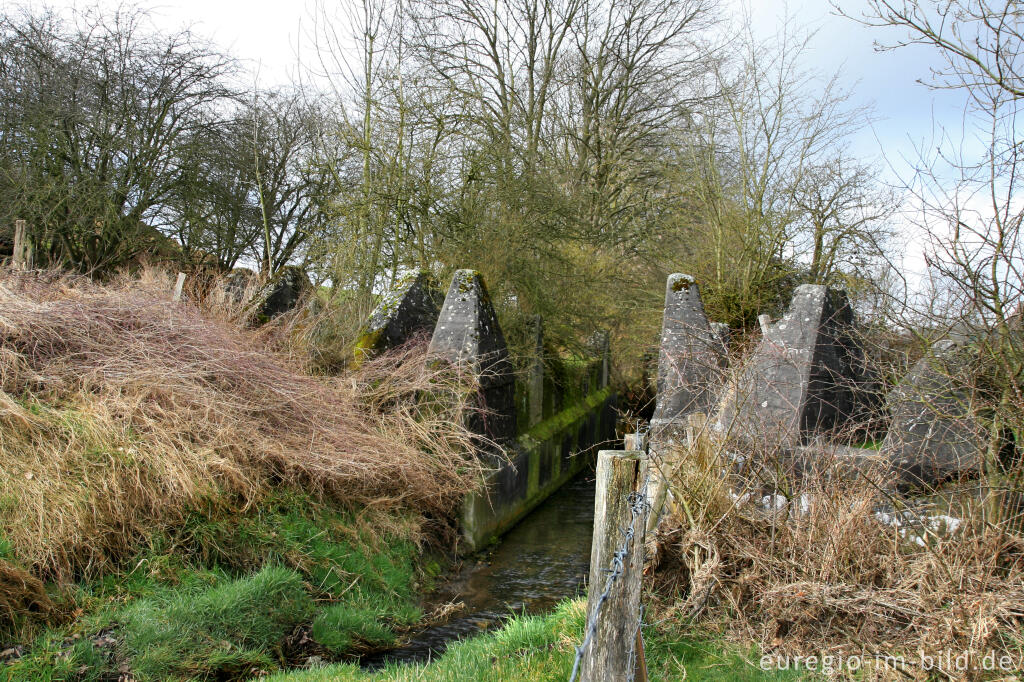 Detailansicht von Westwall bei Herzogenrath-Bank mit Amstelbach