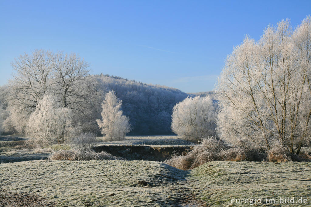 Detailansicht von Wurmtal im Winter, südlich vom Teuterhof