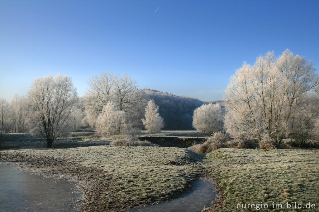 Detailansicht von Wurmtal im Winter, südlich vom Teuterhof