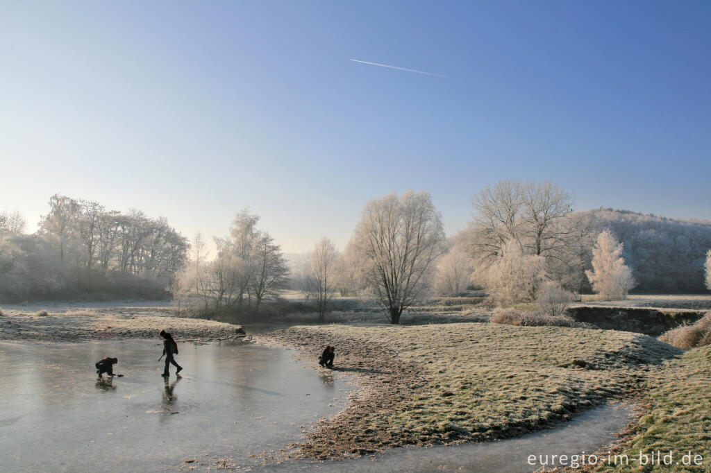 Detailansicht von Wurmtal im Winter, südlich vom Teuterhof