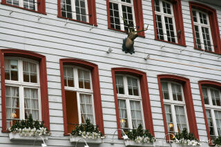 Alte Hausfassaden in Monschau, Rureifel