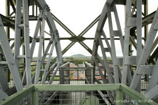 Auf dem Förderturm des Hauptschachts der Zeche Anna I, Alsdorf