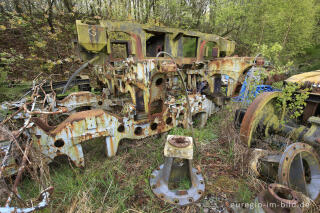 Das Gelände des historischen Bahnhofs Raeren, 2017 fotografiert