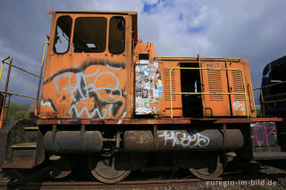 Das Gelände des historischen Bahnhofs Raeren, 2017 fotografiert