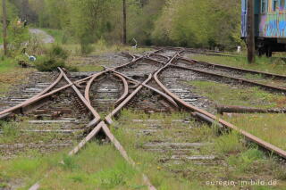 Das Gelände des historischen Bahnhofs Raeren, 2017 fotografiert