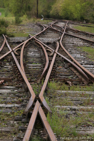 Das Gelände des historischen Bahnhofs Raeren, 2017 fotografiert