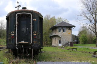 Das Gelände des historischen Bahnhofs Raeren, 2017 fotografiert