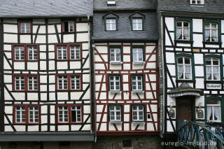 Fachwerkhäuser im Ortskern von Monschau, Rureifel