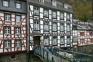 Fachwerkhäuser im Ortskern von Monschau, Rureifel