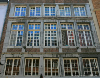 Hausfassade mit Blaustein, Aachen, Büchel