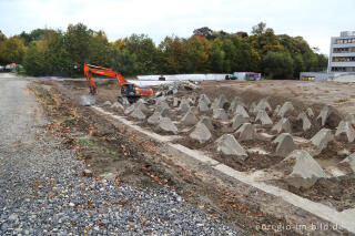 Höckerlinie des Westwalls in Aachen, freigelegt bei Bauarbeiten 2014