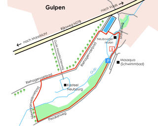 Karte für eine Wanderung bei Gulpen