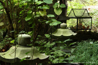 Steinlaternen im Hortus Dialogus, Nideggen - Abenden