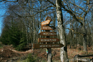 Wegweiser am Rand des Steinley - Venns