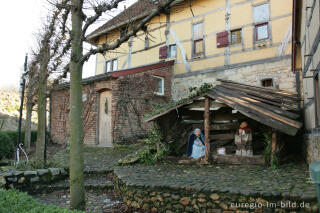 Weihnachtliche Krippe im Mergelland 